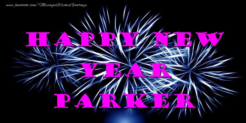 Greetings Cards for New Year - Happy New Year Parker