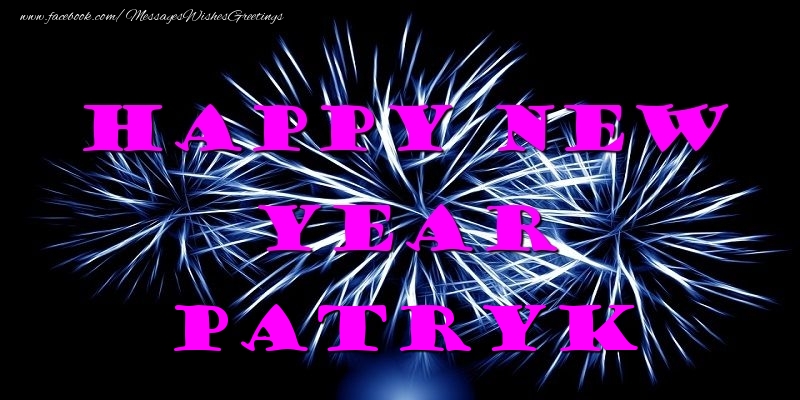 Greetings Cards for New Year - Happy New Year Patryk