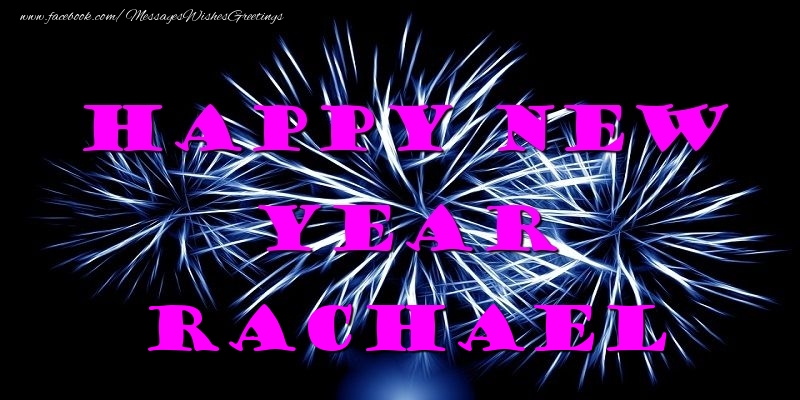 Greetings Cards for New Year - Happy New Year Rachael