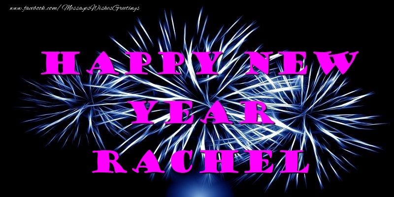 Greetings Cards for New Year - Happy New Year Rachel