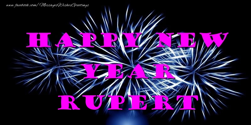 Greetings Cards for New Year - Happy New Year Rupert