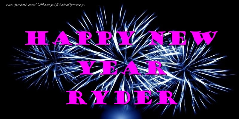 Greetings Cards for New Year - Happy New Year Ryder
