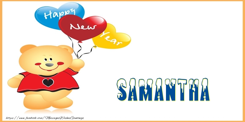 Greetings Cards for New Year - Happy New Year Samantha!