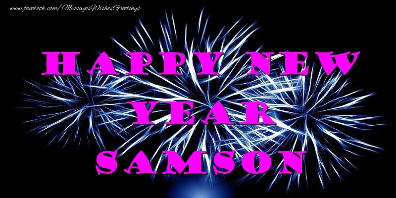 Greetings Cards for New Year - Happy New Year Samson