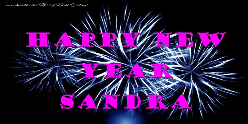 Greetings Cards for New Year - Happy New Year Sandra