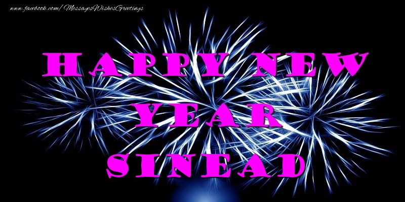 Greetings Cards for New Year - Happy New Year Sinead