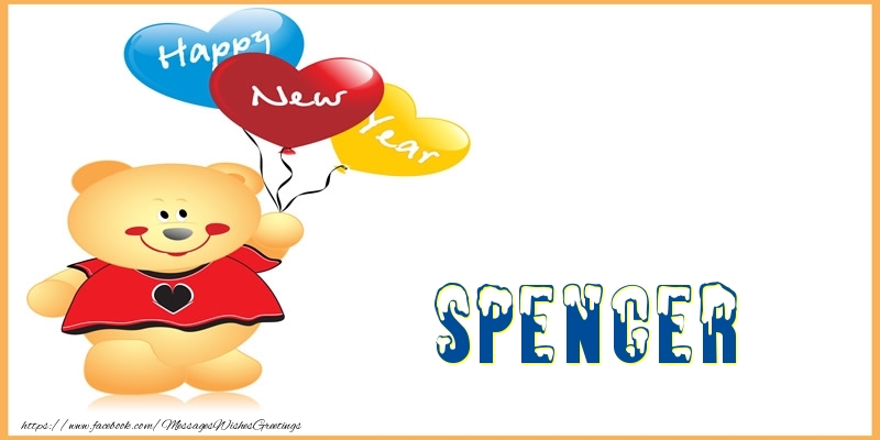 Greetings Cards for New Year - Happy New Year Spencer!