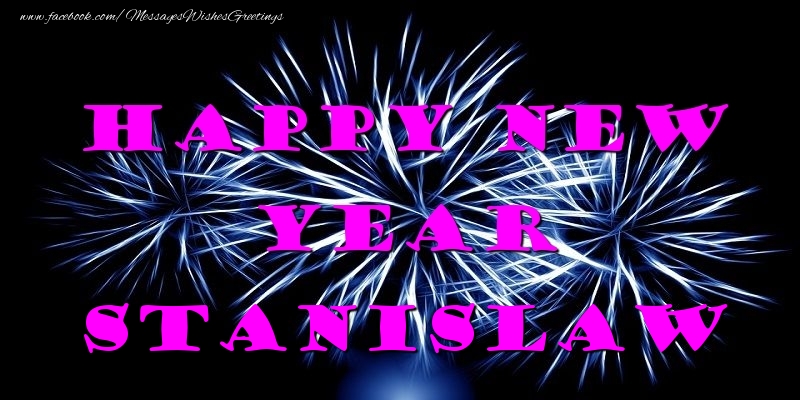 Greetings Cards for New Year - Happy New Year Stanislaw