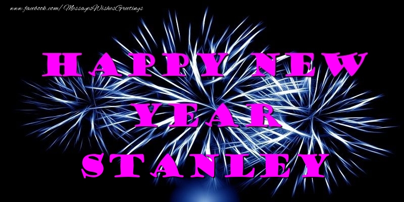 Greetings Cards for New Year - Happy New Year Stanley