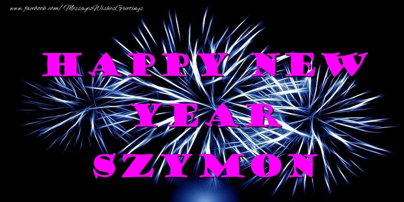 Greetings Cards for New Year - Happy New Year Szymon