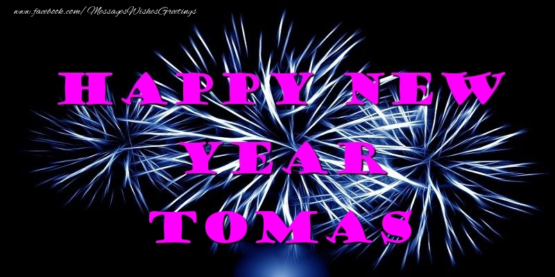 Greetings Cards for New Year - Happy New Year Tomas