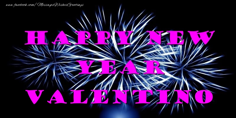 Greetings Cards for New Year - Happy New Year Valentino
