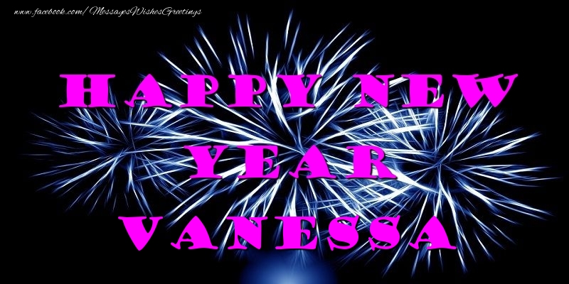 Greetings Cards for New Year - Happy New Year Vanessa