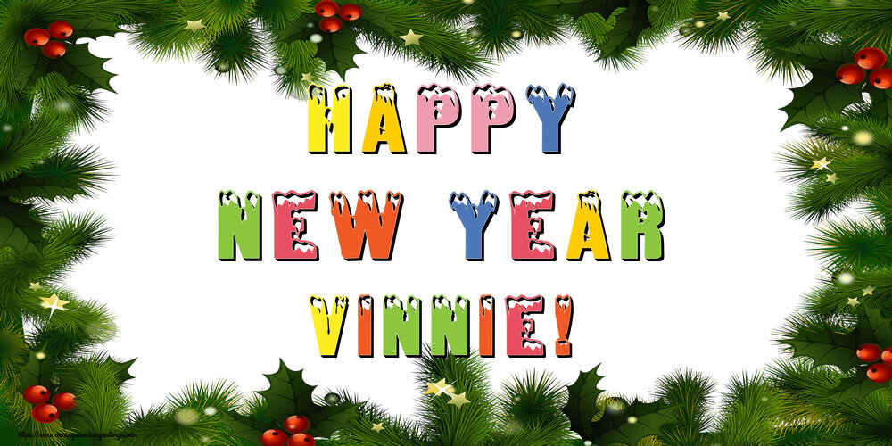 Greetings Cards for New Year - Happy New Year Vinnie!