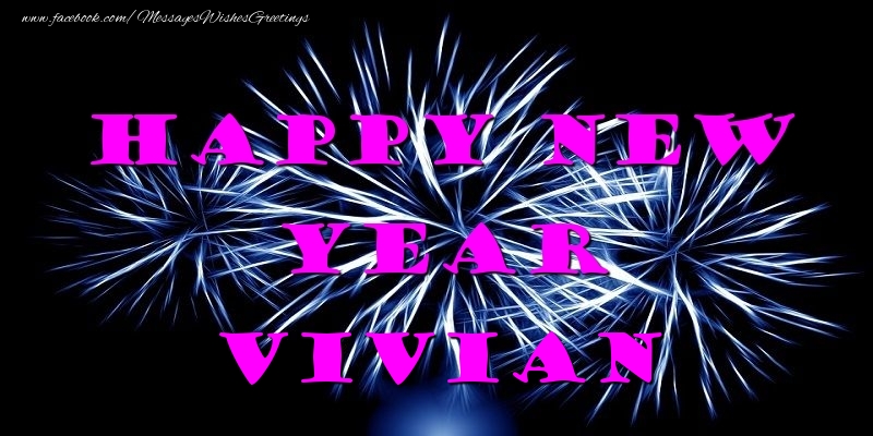 Greetings Cards for New Year - Happy New Year Vivian