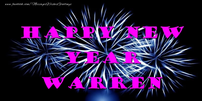 Greetings Cards for New Year - Happy New Year Warren