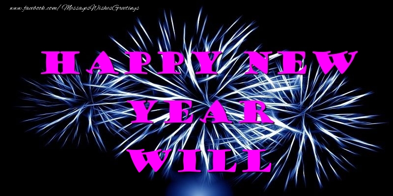 Greetings Cards for New Year - Happy New Year Will