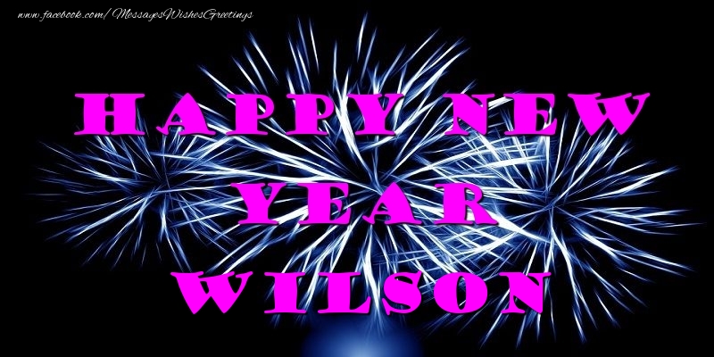 Greetings Cards for New Year - Happy New Year Wilson