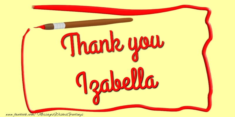 Greetings Cards Thank you - Thank you, Izabella