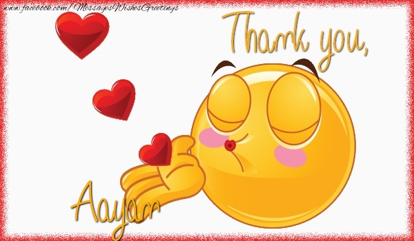 Greetings Cards Thank you - Thank you, Aayan