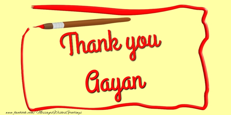 Greetings Cards Thank you - Thank you, Aayan