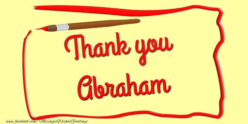 Greetings Cards Thank you - Thank you, Abraham