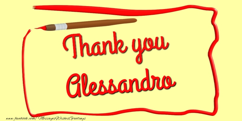 Greetings Cards Thank you - Thank you, Alessandro