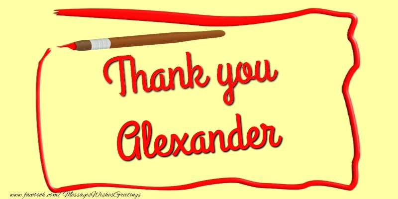 Greetings Cards Thank you - Thank you, Alexander