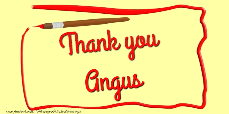 Greetings Cards Thank you - Thank you, Angus