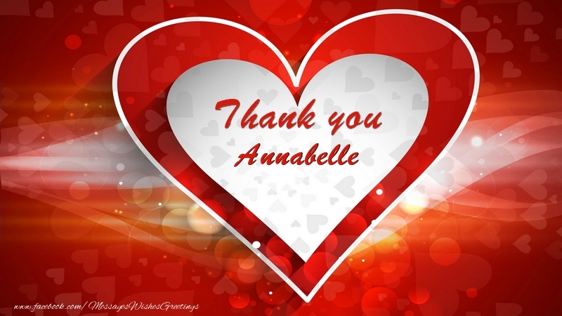 Greetings Cards Thank you - Thank you, Annabelle