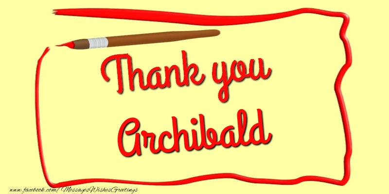 Greetings Cards Thank you - Thank you, Archibald