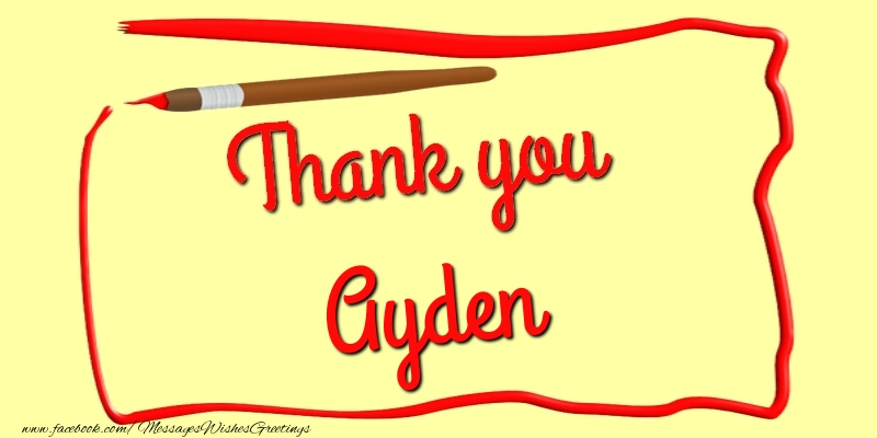 Greetings Cards Thank you - Thank you, Ayden