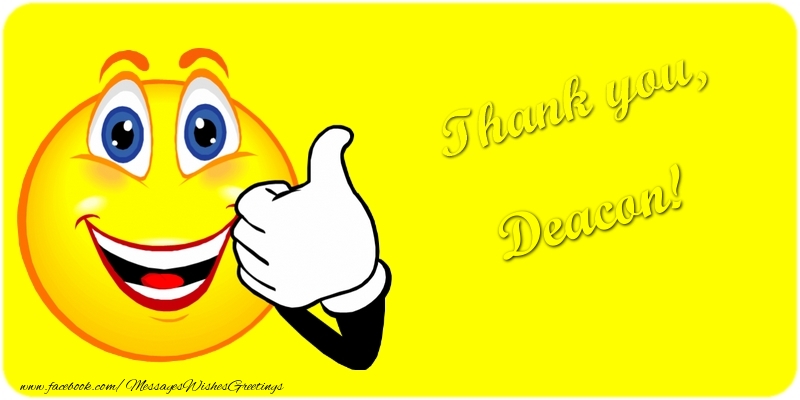 Greetings Cards Thank you - Thank you, Deacon