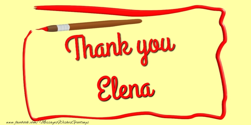Greetings Cards Thank you - Thank you, Elena