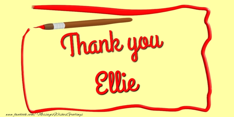 Greetings Cards Thank you - Thank you, Ellie