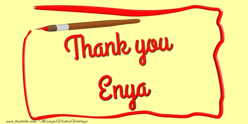 Greetings Cards Thank you - Thank you, Enya
