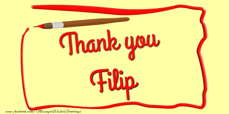 Greetings Cards Thank you - Thank you, Filip