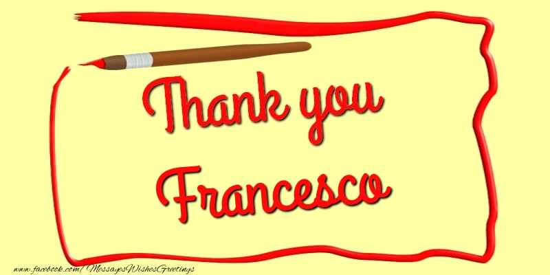 Greetings Cards Thank you - Thank you, Francesco