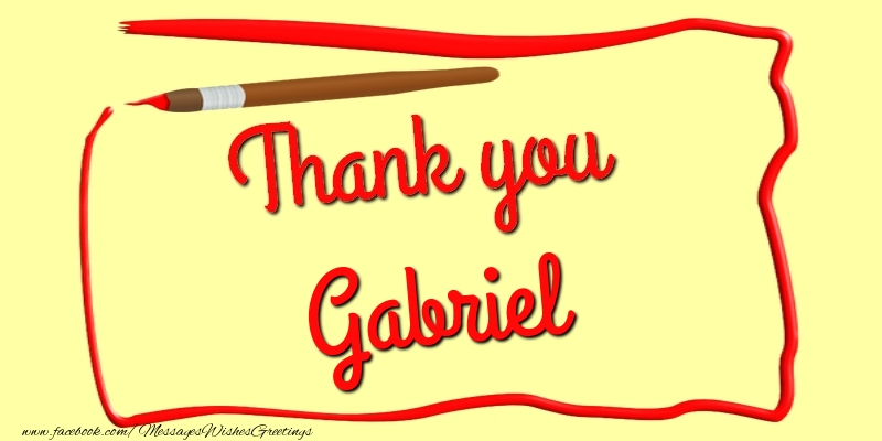 Greetings Cards Thank you - Thank you, Gabriel