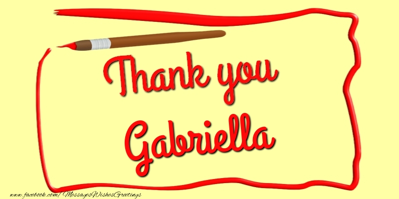Greetings Cards Thank you - Thank you, Gabriella
