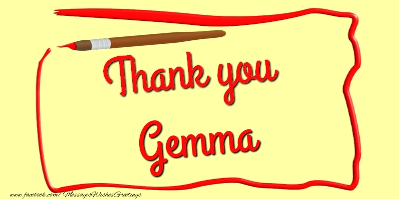 Greetings Cards Thank you - Thank you, Gemma