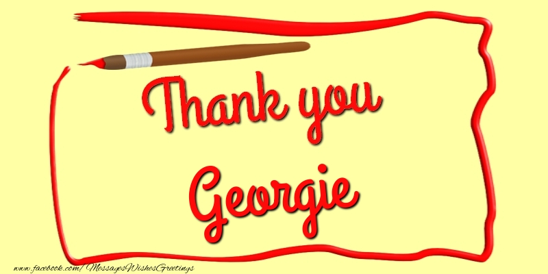 Greetings Cards Thank you - Thank you, Georgie