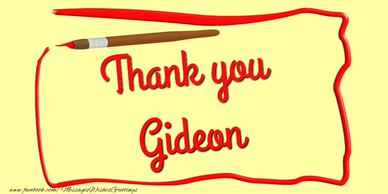 Greetings Cards Thank you - Thank you, Gideon