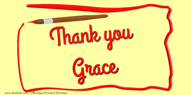 Greetings Cards Thank you - Thank you, Grace