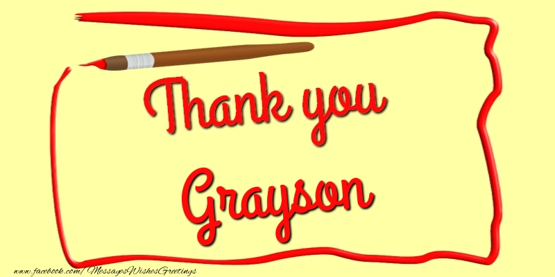 Greetings Cards Thank you - Thank you, Grayson
