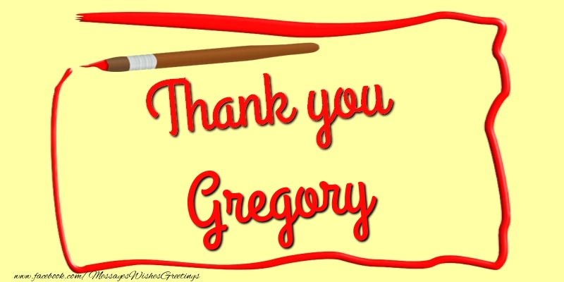 Greetings Cards Thank you - Thank you, Gregory