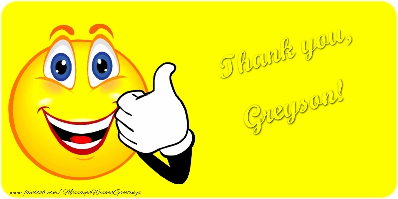 Greetings Cards Thank you - Thank you, Greyson