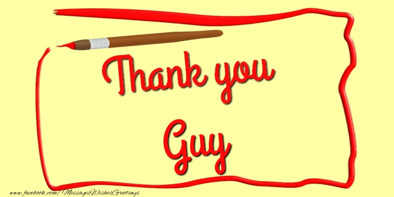 Greetings Cards Thank you - Thank you, Guy