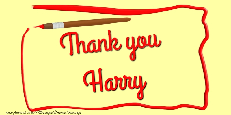 Greetings Cards Thank you - Thank you, Harry