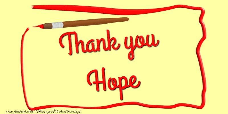 Greetings Cards Thank you - Thank you, Hope